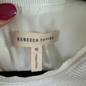 Rebecca Taylor white midi work dress size 10